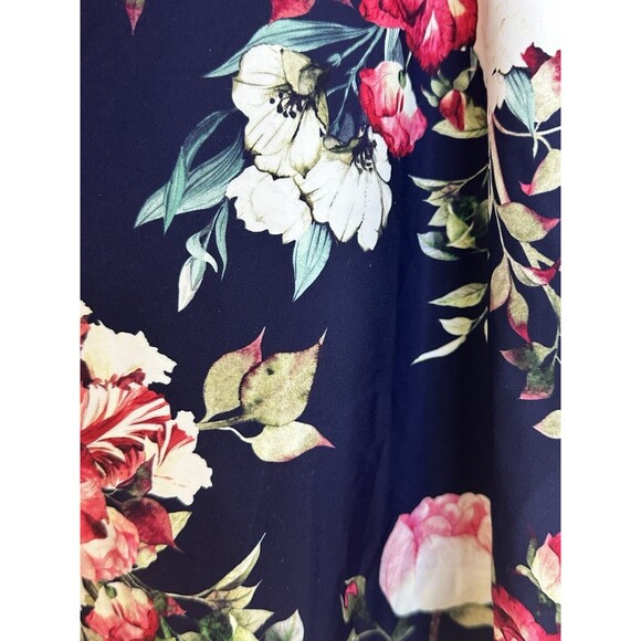 CUPSHE 1 Piece Swimsuit 1X Navy Blue Floral Padded Lined Underwire- USED - Picture 7 of 8